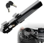 Steering Wheel Lock for car Universal Adjustable Length Anti-Theft Device Car Locks Double Hook Locks for Car SUV Pickup Truck Van(Black)