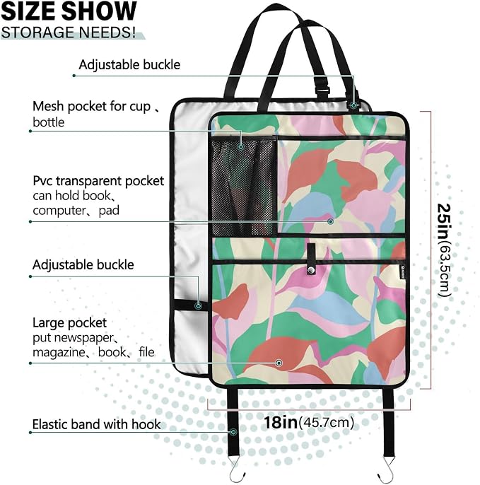 Kick Mats Backseat Protector with Anti Kick Design Offering Safety and Space for Backseat Essentials