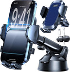 【Upgraded Strongest Suction & Pro Military-Grade】Ultimate Car Phone Mount【360°Rotatable Suction】Cell Phone Holders Truck Stand for Dashboard Windshield Vent for iPhone 17 Pro Max 16 Samsung,Navy Blue