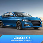 in Channel Window Visors for Honda Accord 2018 2019 2020 2021 2022, Wind Deflectors for Sun Rain & Ventilation, Light Smoky Blue, 4PCS