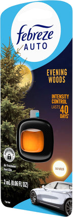 AUTO Air Freshener, Odor-Fighting Automotive Vent Clip, Evening Woods Scent, 8 Count