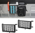 2 Pieces Universal Metal Car Storage Box, Small Cargo Pocket Molle Panel Frame Storage System, Storage Tray Basket for Car Truck RV Boat Home Storage, Black
