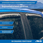 Auto Ventshade [AVS] in-Channel Rain Guards for 2022-2026 Nissan Frontier, Crew CAB ONLY | Window Vent Visors, 4 pcs. - Smoke | 194788