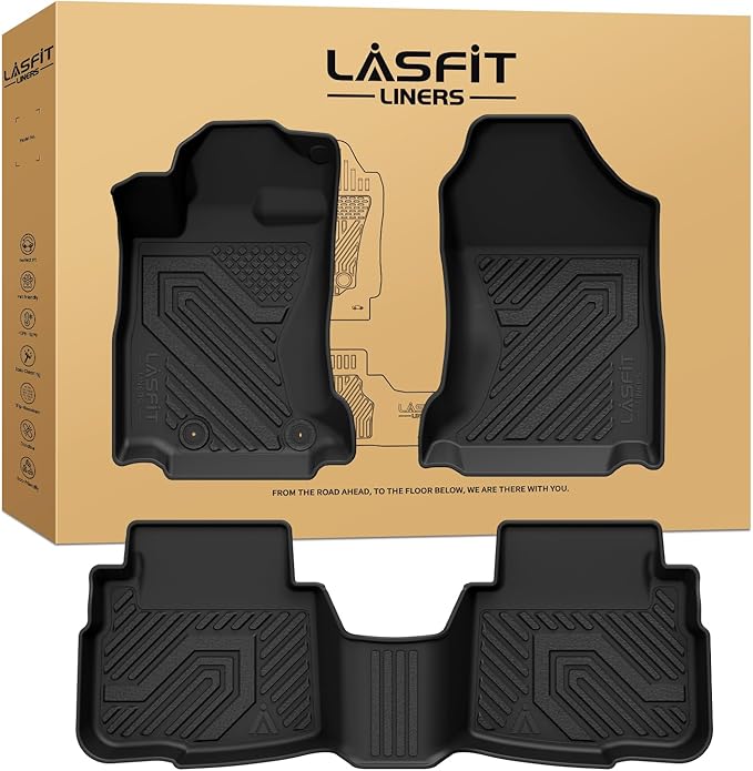 Floor Mats for Subaru Outback & Legacy 2020-2025, All Weather TPE Custom Fit Easy Clean Durable No-Curling Floor Liners for Subaru Outback 1st & 2nd Row Car Mats, Black