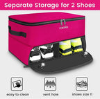 2 Layer Golf Trunk Organizer, Golf Gifts for Men with Separate Ventilated Compartment for 2 Pair Shoes, Waterproof Car Trunk Locker for Balls, Tees, Clothes, Gloves, Gifts for Golfers