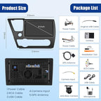 [4+64GB] Android 15 Car Radio for Honda Civic 2013-2017(Only US Version) with Wireless Carplay/Android Auto, 9 Inch HD Touchscreen Car Stereo with GPS WiFi Bluetooth FM/RDS EQ SWC