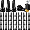 50 Pieces TR413 Valve Stems Tubeless Bulk Rubber Snap-in Valve Stems for 0.453 Inch Rim Holes, Black Standard Length Replacement Tool for Car Tubeless Replacement
