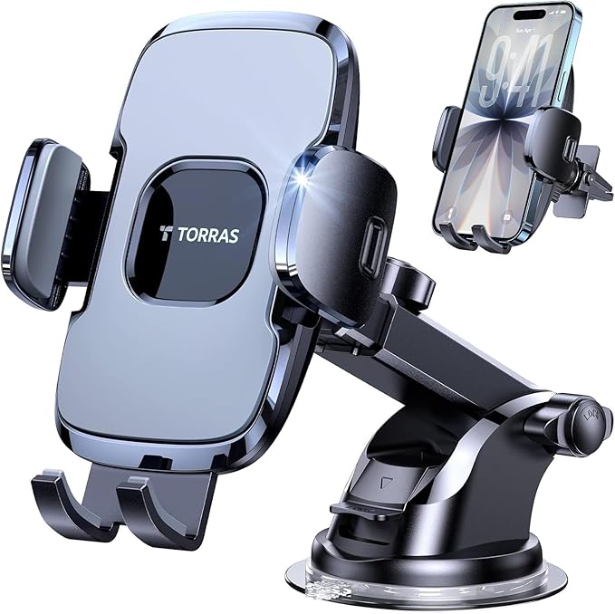 Military-Grade Phone Holders for Your Car【96+LBS Strongest Suction】Car Phone Holder Mount, Ultra-Durable Cell Phone Car Mount Truck for Dashboard Windshield Vent for iPhone 17 16 15 Pro Max Air