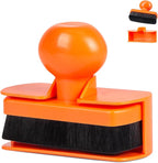 Tire Shine Applicator Brush - Extra Large Automotive Tire Dressing Applicator Brush with Storage Stand for Tire Detailing & Car Wash Kit, Black, 3.6 Inch Length (Orange)