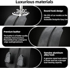 Platch Car Purse Hook 2 Pack Headrest Hooks for Car, Luxurious Leather Material, Seat Back Storage Hook Multifunctional Car Seat Hooks Keep Car Tidy (Grey)