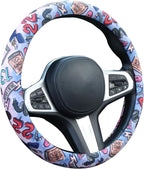 Pop Singer Tags Steering Wheel Cover Auto Steering Wheel Protector, Anti-Slip, Breathable, Absorbing Sweat, Universal Car Accessories 14.5–15 inch
