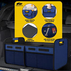 Car Trunk Organizer - 70L Collapsible Trunk Organizer with Reinforced Handles for Groceries, Car Storage Organizers for SUV Auto Truck Van with Non Slip Bottom (Blue)