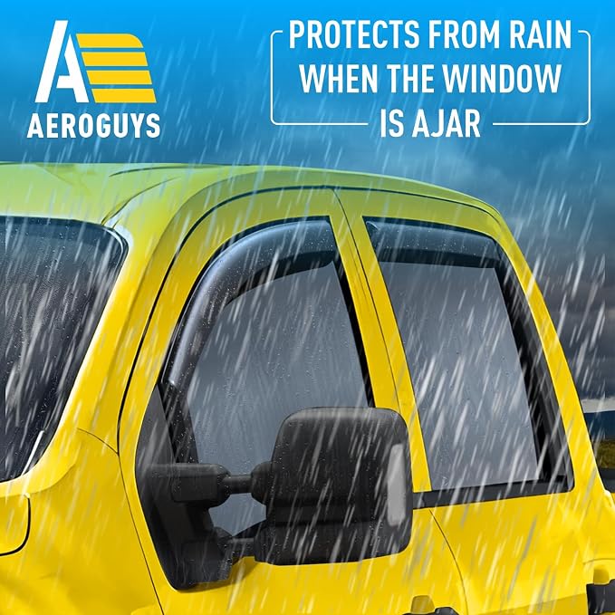 Extra Durable Window Deflectors in-Channel Window Visors Rain Guards Fit for Nissan Titan XD 2016-2024 Crew Cab, Sun Visors, Wind Vent for Shades, Exterior Car Accessories - 4pcs. AG0750