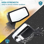 Right Passenger Side Mirror Compatible With 2019-2025 Chevy Silverado 1500 With Power Folding Heated Turn Signal Puddle Light Memory Temperature Sensor Blind Spot Chrome Replace#84898868(16Pins)