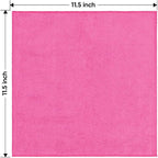 Microfiber Cleaning Cloth 20 Pack 11.5 x 11.5 Inch Microfiber Towels for Cars Ultra Absorbent Cleaning Rags Lint Free Cleaning Towels for Household Kitchen, Window Car Pink