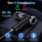 Handheld Vacuum Cordless 12000PA Real Strong Suction,Portable Small Car Vacuum Cleaner with 4 Modes & 4000mAh Rechargeable Battery,3 Filter,7-in-1 Cleaning Kit for Home Office Car Pet (Black)
