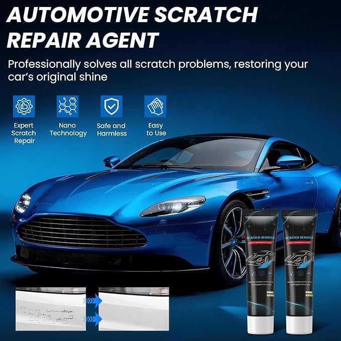 Reusable Nano Magic Cleaning Cloth, Scratch Remover for Vehicles, Nano Sparkle Car Polish for Car Paint & Scratch Repair, Swirl & Water Spots Remover, Repair Scratch