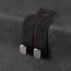 1 Pack Black Leather Car Headrest Hooks Purse Bag Storage Holders for Car Seats