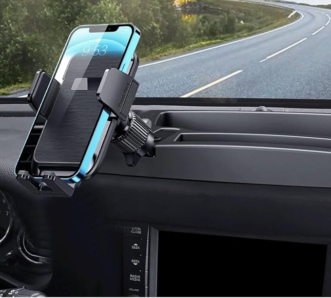 Phone Mount for Car Vent [Upgraded Metal Clip] Cell Phone Holder Car Hands Free Cradle in Vehicle Car Phone Holder Mount for Smartphone, iPhone, Cell Phone Automobile Cradles Universal