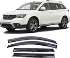 Tape-On Window Visors Deflectors Rain Guards 4 Piece Set ‎Compatible with 2008-2016 Dodge Journey 94072