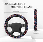 Memorial Day Patriotics Steering Wheel Cover Forth of July America 250 Anti-Slip,Sweat Absorption Universal 15 inch Steering Wheel Covers Cute car Accessories for Women