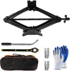 Car Jack Kit, 2 Ton (4409 lbs) Auto Emergency Set Portable Scissor Lift Jacks with Lug Wrench, Heavy Duty Tire Changing Tool Universal Scissor Jack for Car Truck SUV MPV