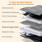 XL Dog Backseat Extender for Full-Size Crew Cab Truck, Hard Bottom Dog Car Seat Cover for Back Seat Holds 400lbs, Waterproof Dog Hammock Pet Rear Seat Protector Travel Bed for F150 / Silverado