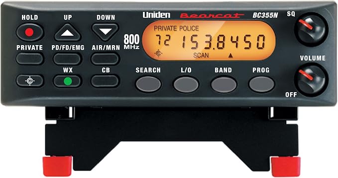 BC355N 300-Channel Base/Mobile Scanner, Close Call Capture, Pre-programmed Search Bands, NOAA Weather, Aviation, Marine, Railroad, NASCAR, and Non-digital' emergency services