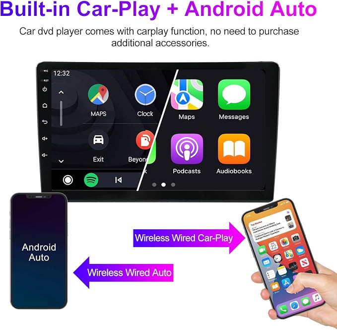 Car Radio for Nissan Frontier SV 2013-2020 2G+64G, 9 Inch IPS Touch Screen Stereo Head Unit Wireless Car-Play Android Auto Blue-Tooth GPS Navi Upgrade Dash Kit WiFi FM RDS