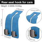 Car Seat Headrest Storage Hooks - 2 Pack Dual Hangers Design Organization Accessories, Car Interior Gadgets to Add Extra Holder and Hook for Purses,Bags,Coat and Handbag