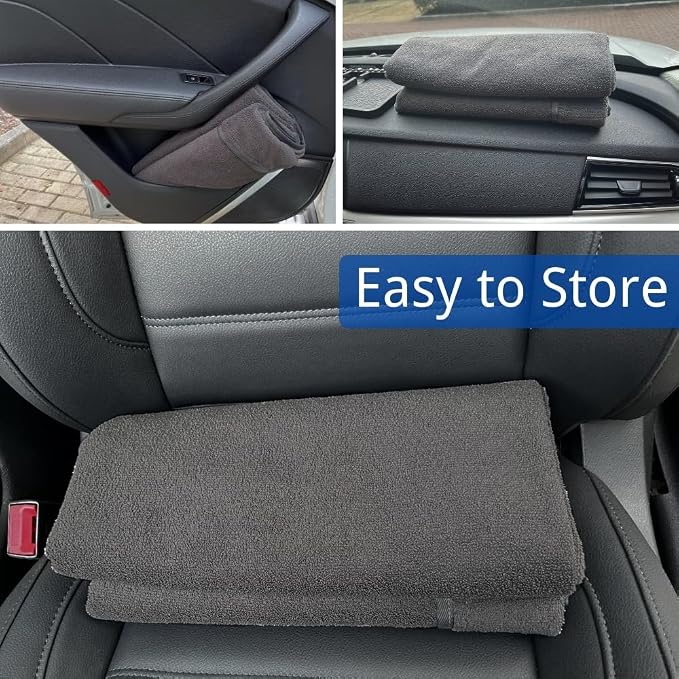 Waterproof Car Seat Cover for Front Seats, Protector for Cars SUVs Trucks, Sweat Towel Seat Covers Bucket for Gym,Workout,Beach,Hiking,Running(Grey,Rear Bench Seat Towel)