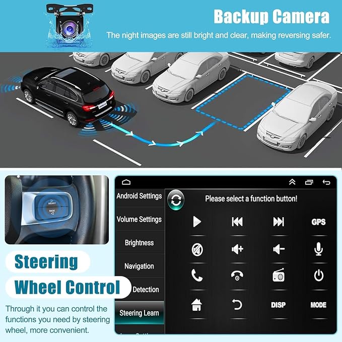 4G+64G Car Radio Stereo for Chevrolet Silverado & GMC Sierra 2014-2018, Wireless Carplay&Android Auto with Android 12 Support Bluetooth/Voice Control/GPS/WiFi/Back-up Camera/SWC/FM, 10.2" Car Radio