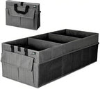 Trunk Organizer for Car, 12 Pockets Sturdy Car Organizer for SUV, Non-Slip Bottom, Folded Trunk Storage Organizer for Sedans, Van, Jeep, Grocery, Large 3 Compartments, Dark Gray 32"×13"×10"