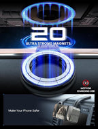 for MagSafe Car Mount Detachable, Bendable Aluminum Arm Magnetic Phone Holder for Car【20 Strong Magnets】 Cell Phone Mount for Car Dash Fit iPhone 17 16 15 14 Pro Max Mini Mag Safe Accessories