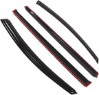 WD2-825 Dark Smoke 4 Pcs Set Window Visor (Outside Mount) Deflector Rain Guard Compatible with 2006-2016 Mazda Mazda8