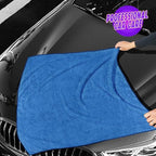 AIDEA Microfiber Towels for Cars-2PK, Large Professional Car Drying Towel, Scratch-Free & Absorbent Drying Towel for Cars, SUVs, RVs, Trucks, and Boats, 24inx 31in, Blue (Pack of 2)