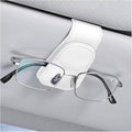 Sunglasses Holders for Car Sun Visor, Leather Eyeglasses Hanger Mounter, Magnetic Glasses Holder and Ticket Card Clip, Auto Interior Accessories Universal for SUV Pickup Truck