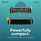 GM-DX874 1,200 Watts Class D Powerhouse Amplifier, 4-Channel Amp, Variable Low-Pass Filter, Compact Design, and Remote Bass Boost Control