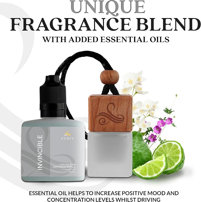 Invcturs Inspired Gift Set Car Air Freshener for Men | Car Air Freshener with Vent Clip 38ml Gift Set | Odor Eliminator | Marine Citrus, Warm Woods, Grapefruit | Automotive Perfume Diffuser by