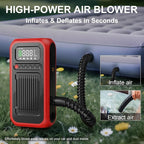 Tire Inflator Portable Air Compressor,12V Car Battery Jump Starter,5X Faster Air Pump For Car Tire with Digital Tire Pressure Gauge&LED Light&Auto Shut-Off,Cordless Pump for Car,Motor,Bicycle,ball
