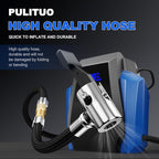 12V DC Tire Inflator - Portable Air Compressor 35L/min, 150 PSI Car Tire Pump with Auto Shut Off, Digital Pressure Gauge and LED Light, Blue