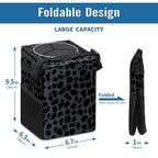 Car Trash Can – Multi-Purpose, Lightweight and Portable with Durable Water-Resistant Coating, No Installation Required, Practical and Ample Capacity, Variety of Colors.Black Leopard Print