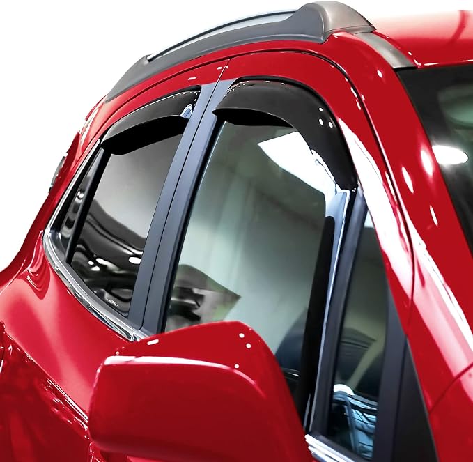 Voron Glass in-Channel Extra Durable Rain Guards for Chevrolet (Chevy) Trax 2014-2022/Buick Encore 2013-2022, Window Deflectors, Vent Window Visors, 4 Pieces - 220120