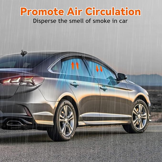 Rain Guards Compatible with 2015-2019 Hyundai Sonata,Tape-On Side Window Visor Wind Deflector Vent Visors Car Accessories 4pcs