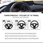 30% Thicker Universal Stretchy Silicone Steering Wheel Cover for 14” 15” 16” Wheels - Anti-Slip Grip & Enhanced Control for Men & Women, All Weather Protection (White)