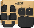 All Weather Floor Mat Set for 2009–2019 Ford Flex & 2010–2019 Lincoln MKT – 3 Rows Custom Fit Floor Mats + Cargo Liner & Seat Back Protectors – Premium TPE Interior Full Coverage Protection