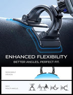 Magnetic Car Phone Mount for iPhone and Android with 6 Magnets and Adjustable Arch Design, Black