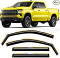 in-Channel Window Rain Guard for 2019-2026 Chevy Silverado/GMC Sierra 1500 Crew Cab,Window Vent Wind Shades Deflectors Side Window Visors Vent Visor Window Deflectors Truck Accessories