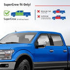 Goodyear Shatterproof in-Channel Window Deflectors for Ford F150 2015-2020 SuperCrew, Rain Guards, Window Visors for Cars, Vent Deflector, Car Accessories, 4 pcs - GY008421