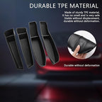 4PCS Car Door Organizer Tray for Tesla Model Y Juniper 2026 2025 Door Side Storage Box for Juniper Accessories Door Pocket Liners TPE Front & Rear Side Organizer Tray Protector Liner
